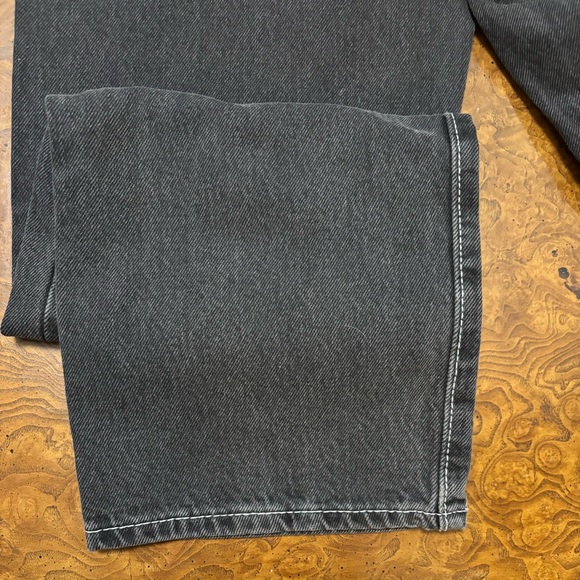 New! Levi's RibCage Straight Ankle Jeans Sz. 24 Black w White Stitching NWT - Picture 6 of 10